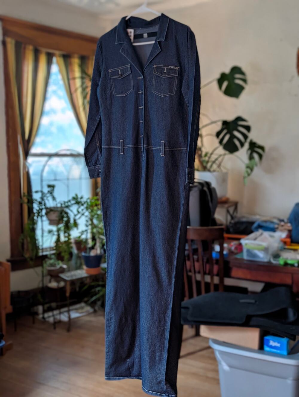 VTG Marithe Francois Girbaud Denim Jumpsuit Dark Wash Boiler Suit Coveralls Y2K